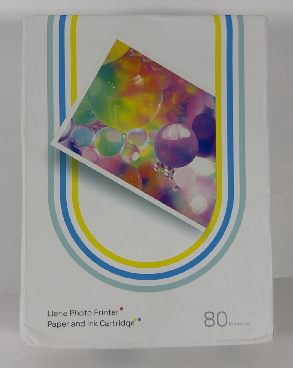 Liene Photo Printer Paper & Ink (80 sheets + 2 Ink Cartridges) - Open Box